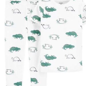 Nwt 14 10 7 alligator turtles crocodile pajamas carters family spring easter uni